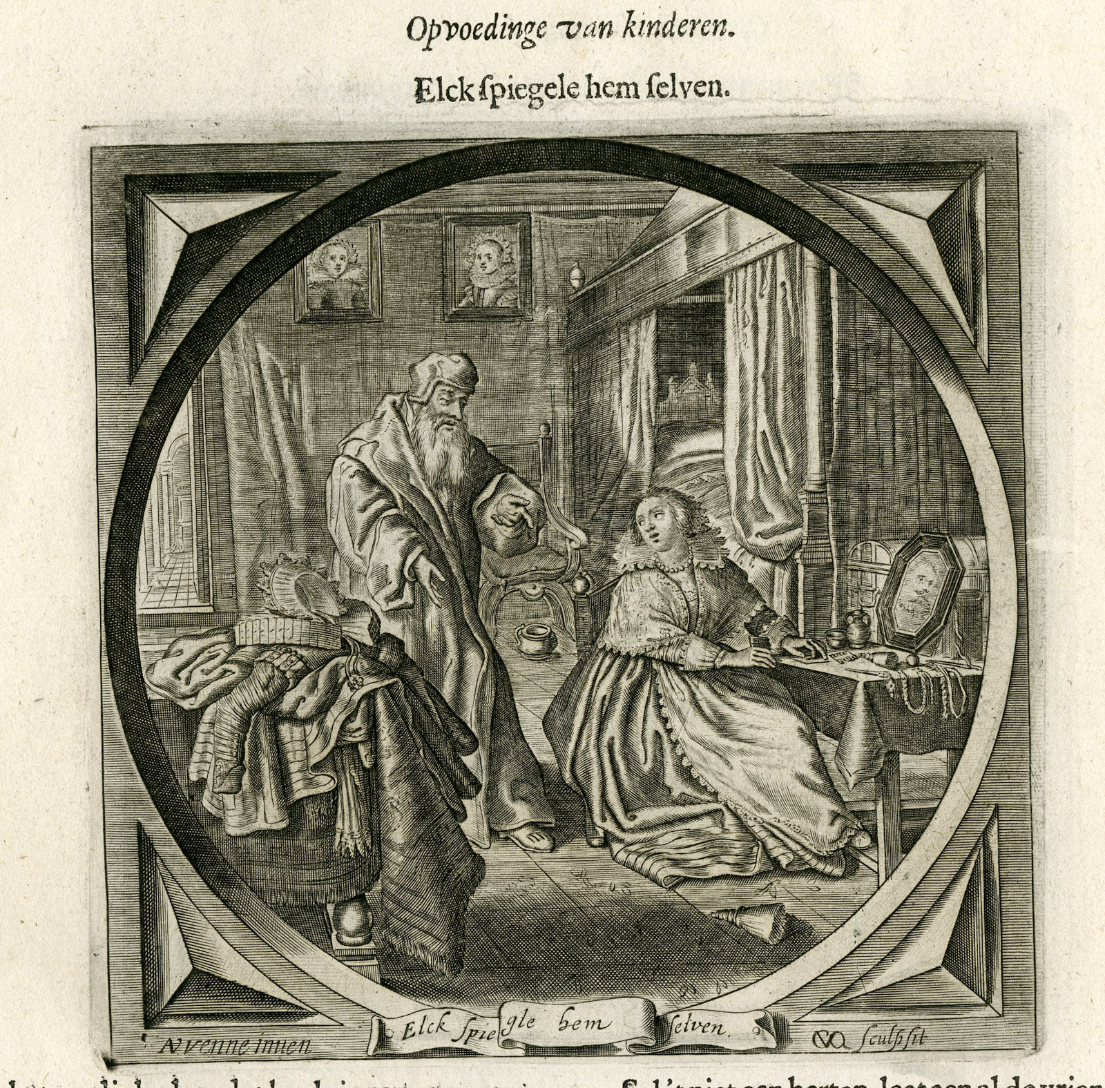 Pictura 00589 416x410 Antique Print-TICKLE-FARMER-SOW-PIG-FARM-MUD-MIRROR-Venne-Venne-Cats-1755 - Image 2