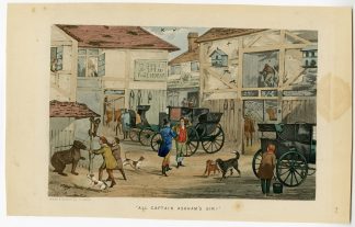 Antique Print-CAPTAIN ASHKAM-COURTYARD-CARRIAGE-HORSE-STABLE-HENRY ALKEN-Alken-1842
