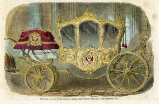 Antique Print-CARRIAGE-RUSSIA-EMPRESS CATHERINE-CORONATION-Anonymous-1856