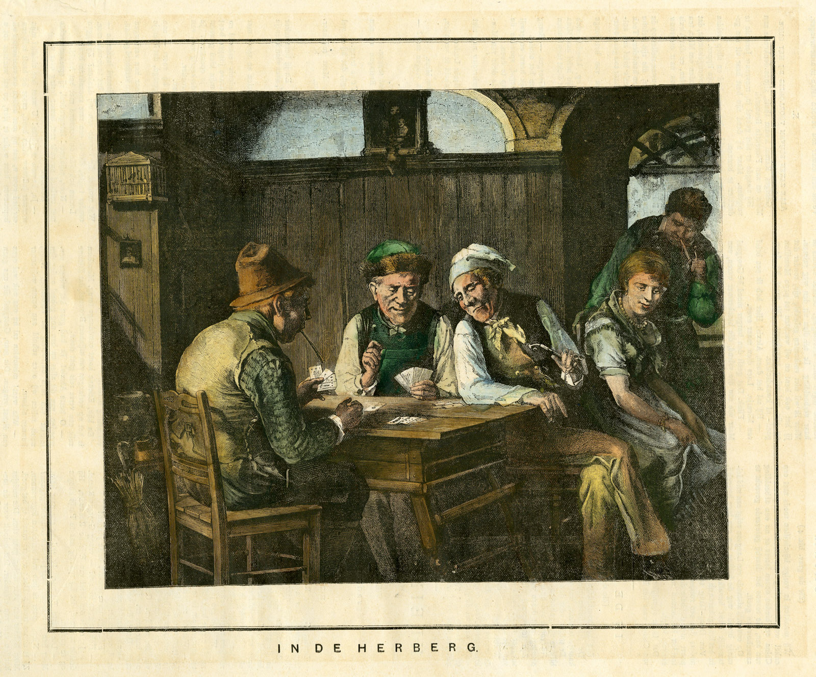 Pictura 00657 416x346 Antique Print-DUTCH-INN-TAVERN-MEN-CARD GAME-PIPE-Anonymous-1890