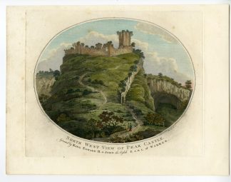 Antique Master Print-PEAK CASTLE-PEVERIL-CASTLETON-Basire-Lambert of Lewes-1782
