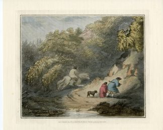 Antique Master Print-LANDSCAPE-TRAVELLER-PEDESTRIAN-HORSEBACK-Morland-1805