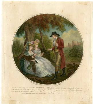 Antique Master Print-PEREGRINE PICKLE-SMOLLETT-UMBRELLA-Cary-Irewinyard-1786
