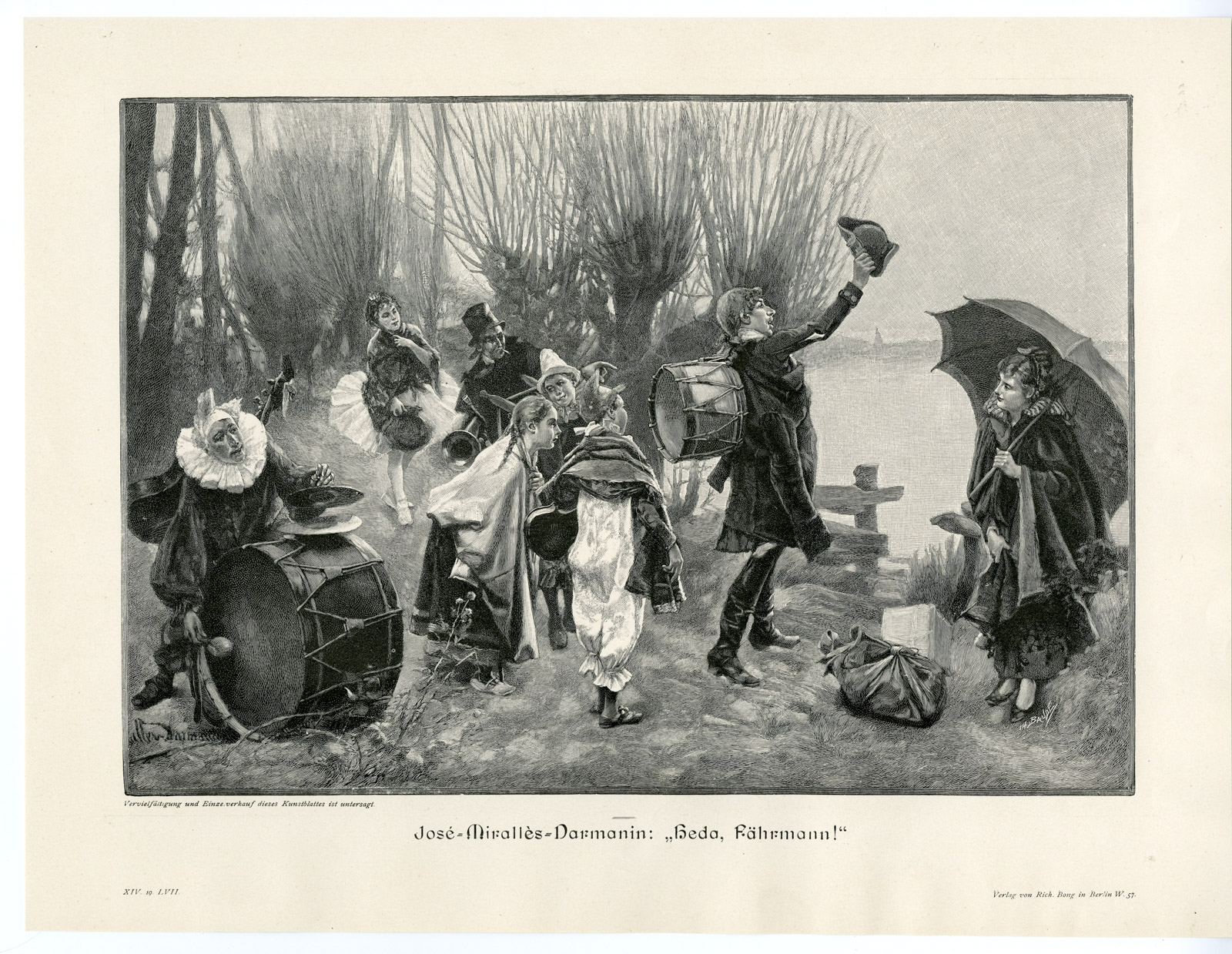 , Antique Print-HEDA FAHRMANN-FERRY-HAIL-TROUPE-MIRALLES-DARMANIN-Ch. Baude-Miralles-Darmanin-1880, Pictura Antique Prints