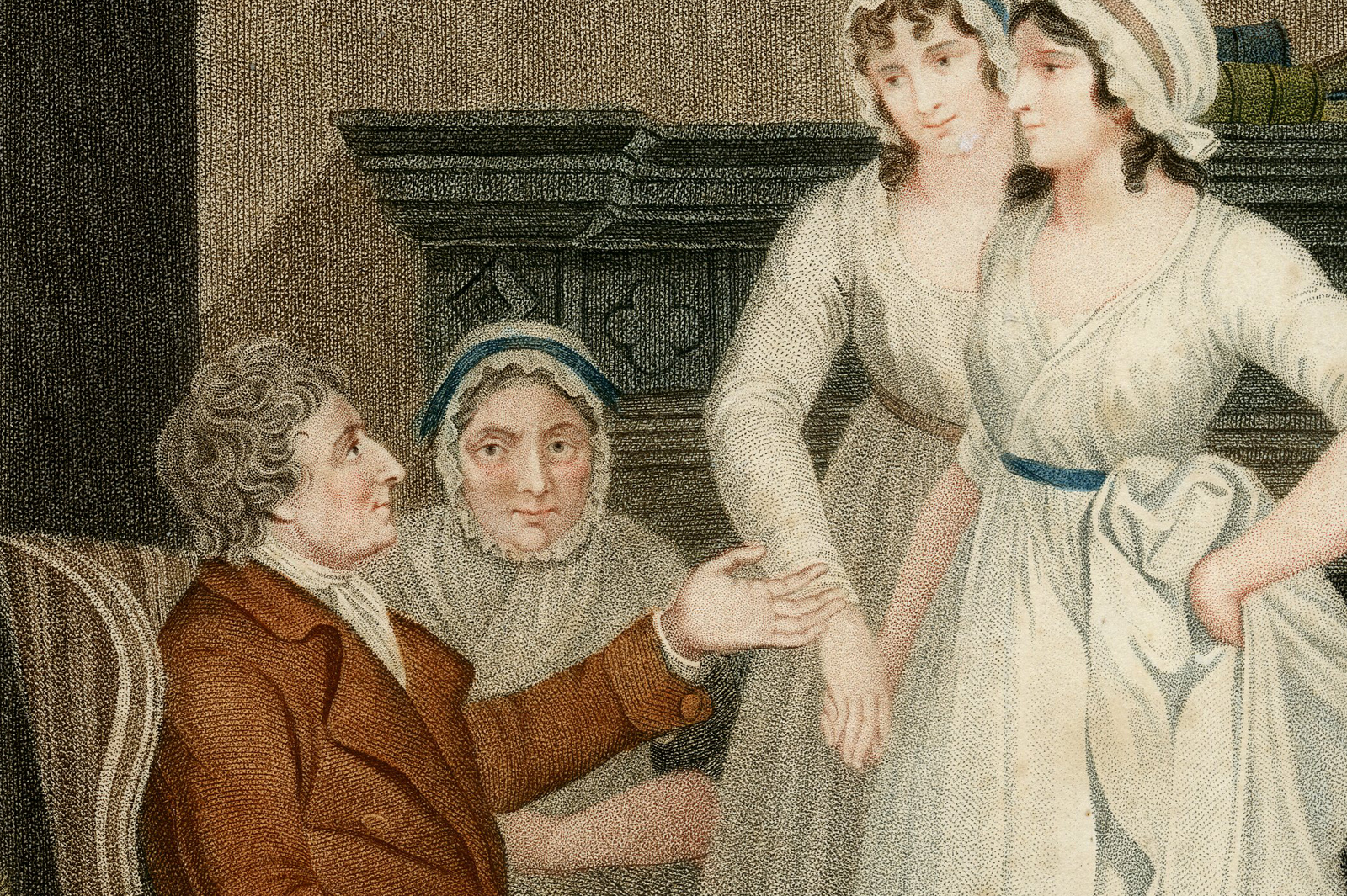 , Antique Master Print-FATHER-CHILDREN-ADMONISH-FAMILY-Field-Wheatley-1810, Pictura Antique Prints
