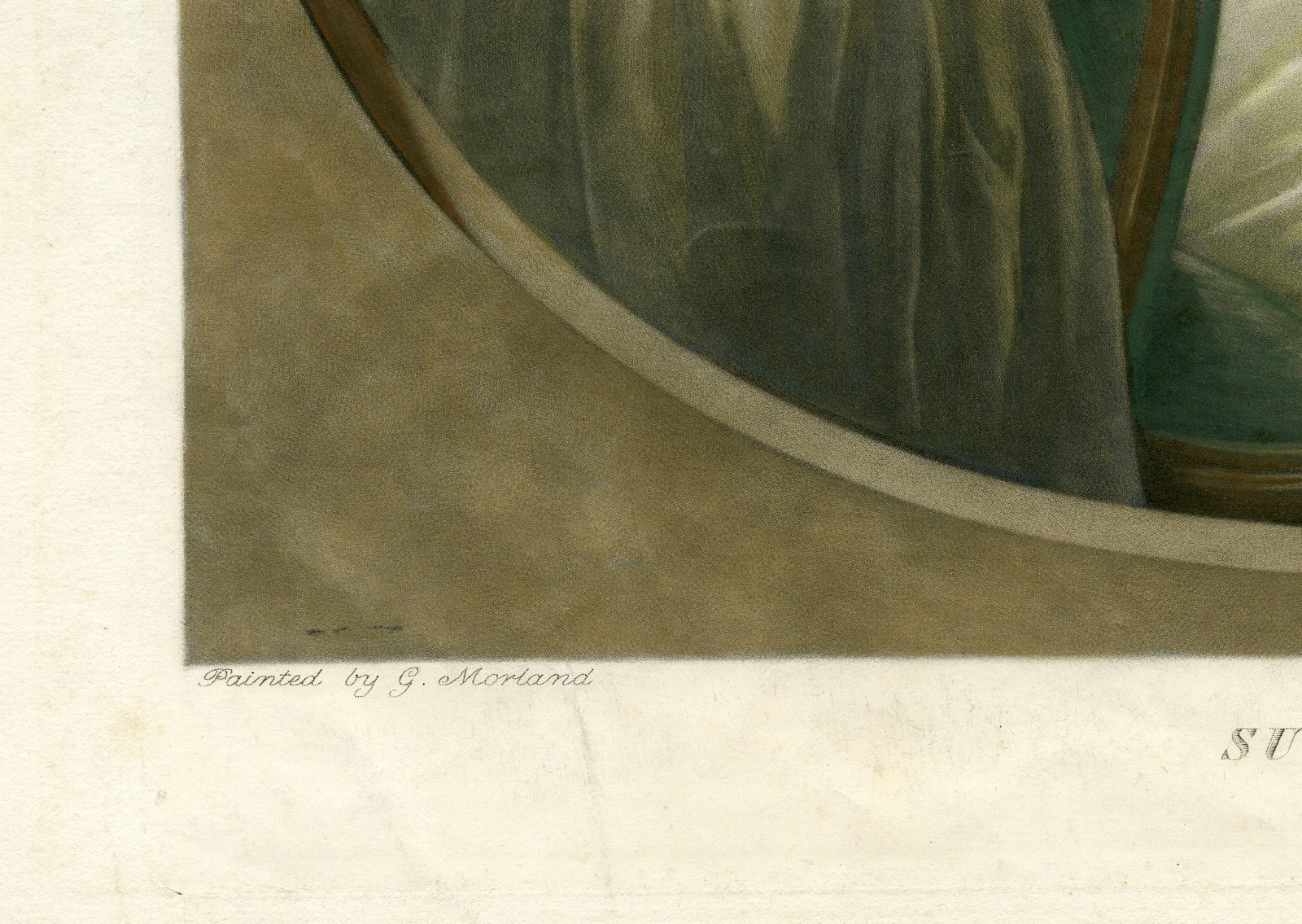 , Antique Master Print-PROOF-SUSPENSE-LADY-ATTENDANT-WATCH-Ward-Morland-1788, Pictura Antique Prints