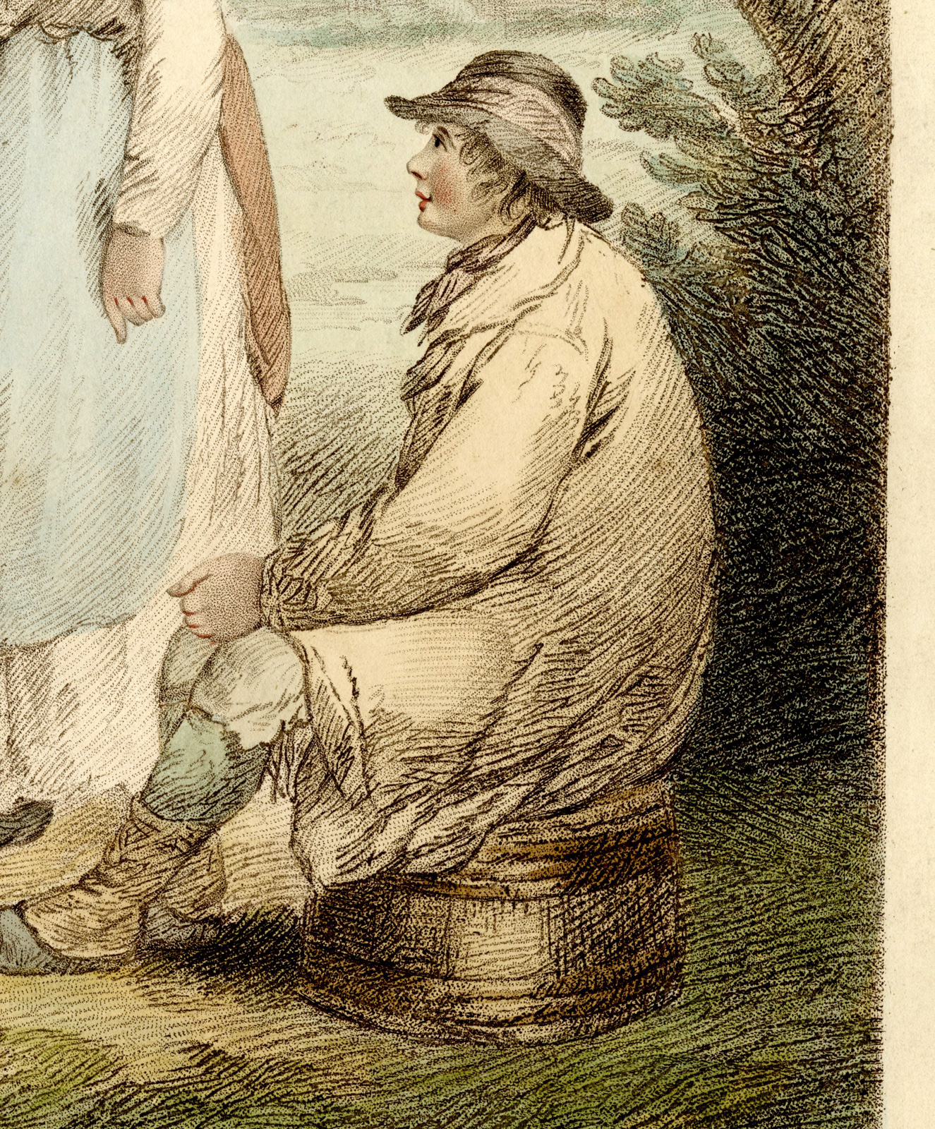 , Antique Master Print-WOMAN-LOVE-WELL-Williamson-Morland-1804, Pictura Antique Prints