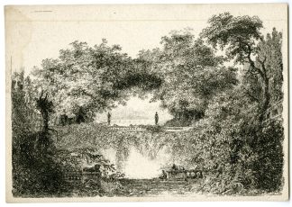 Antique Master Print-LANDSCAPE-SMALL-PARK-Saint-Non-Fragonard-c.1785