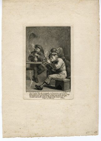 Antique Master Print-MEN-SMOKING-DRINKING-Delfos-Brouwer-1754