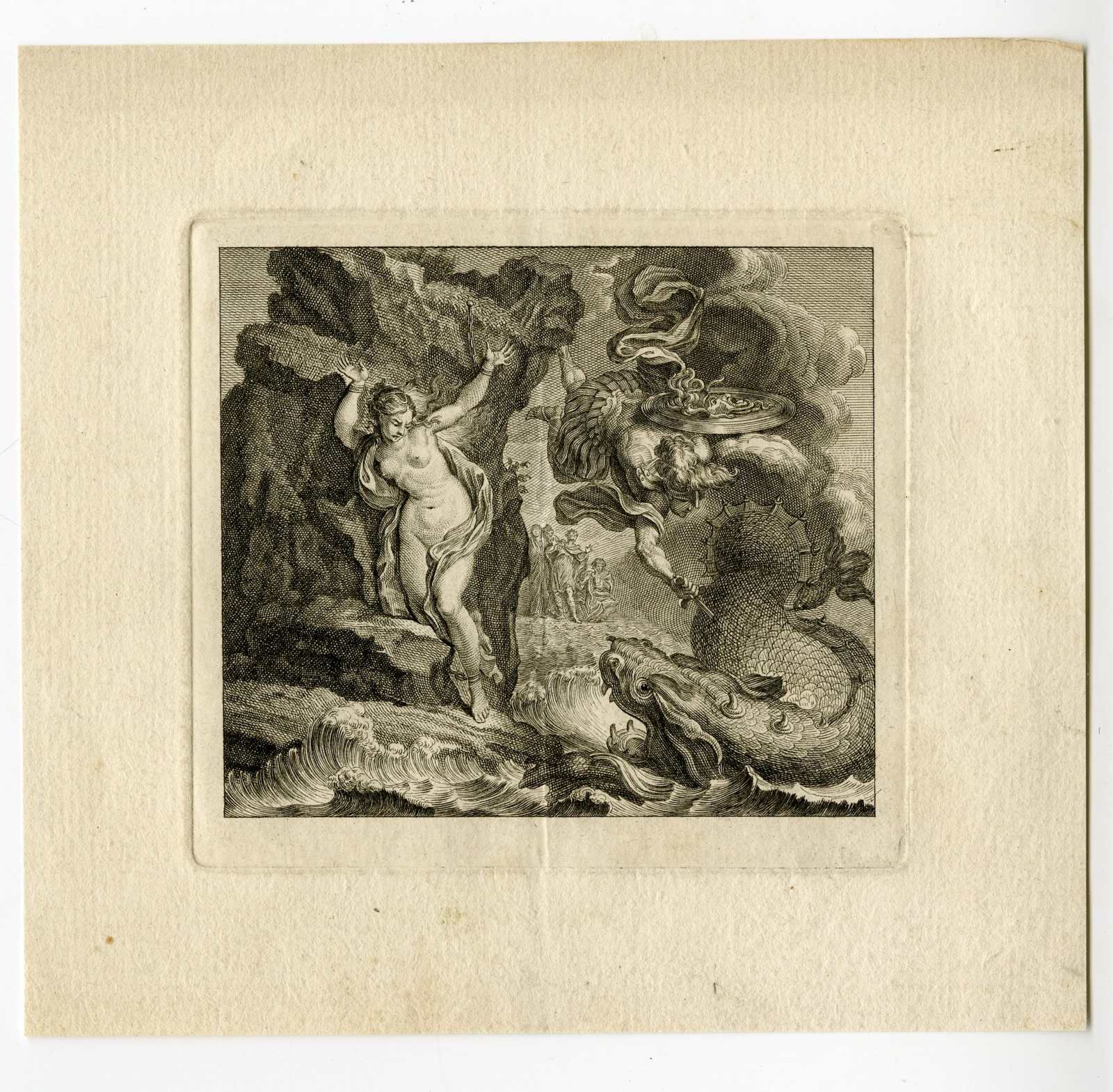 , Antique Master Print-METAMORPHOSES-OVID-ANDROMEDA-PERSEUS-Eisen-Monnet-c.1775, Pictura Antique Prints