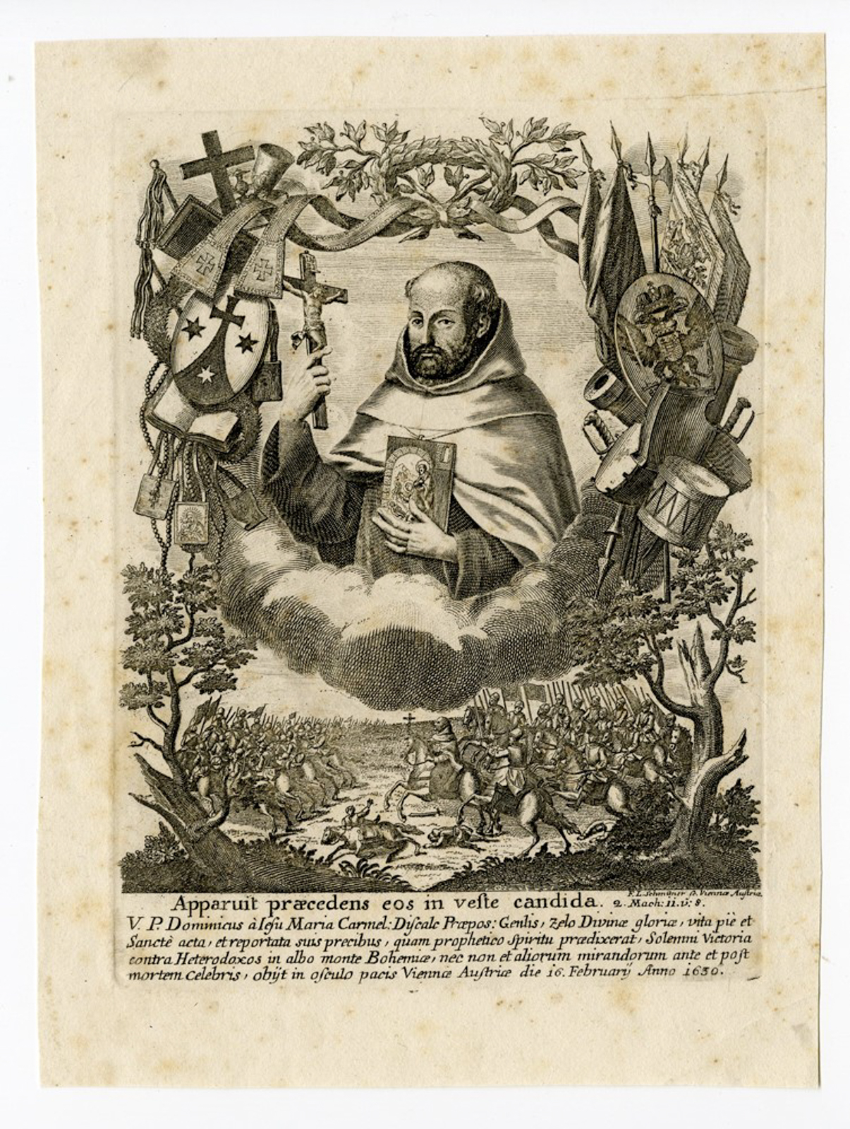 , Antique Print-DEVOTIONI-DOMINICUS-BATTLE-HETERODOXOS-BOHEMIA-Schmitzer-19th.c., Pictura Antique Prints