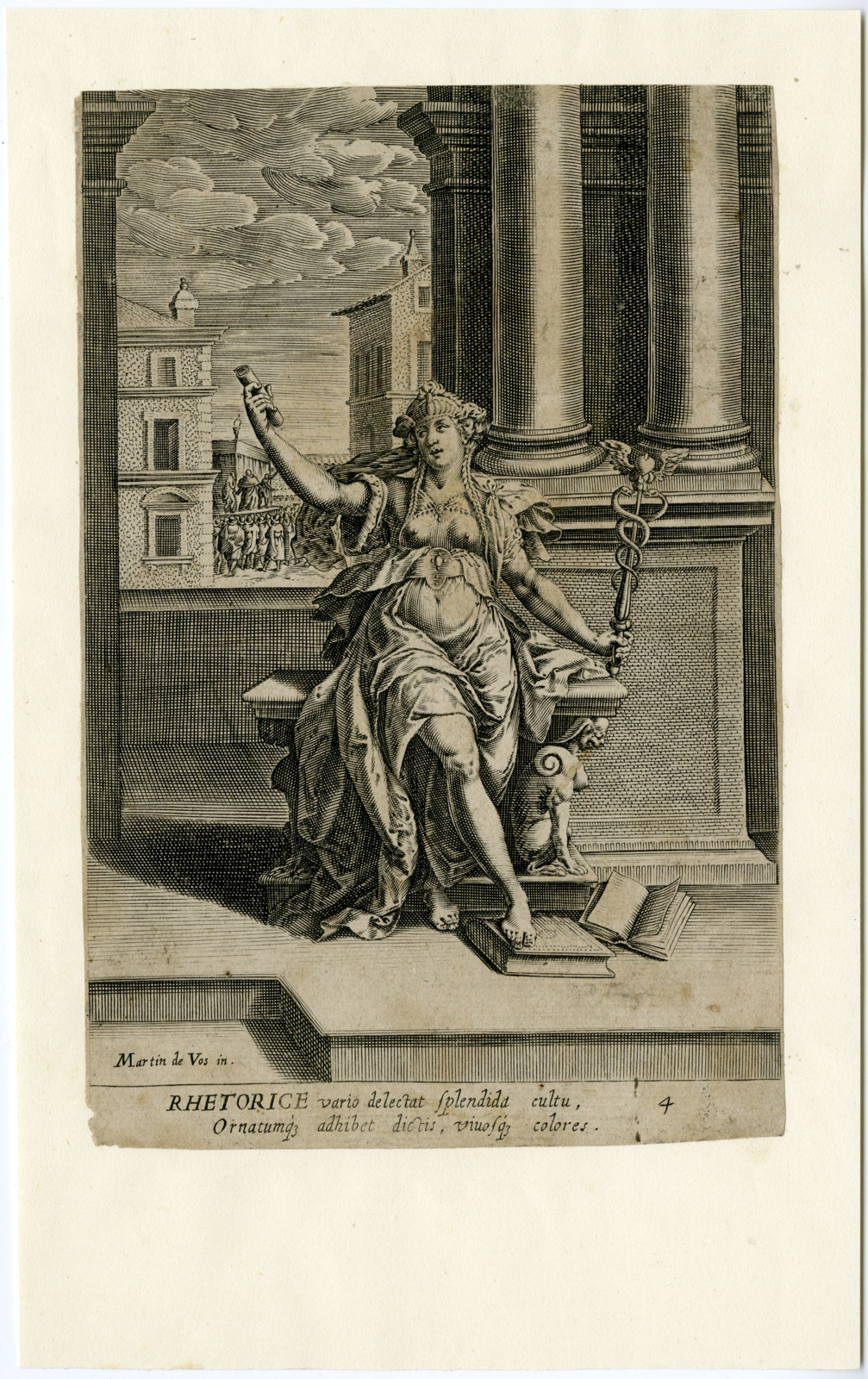 Pictura 03557 416x661 Antique Master Print-LIBERAL-ARTS-METAPHORIC-RHETORIC-Thomassin-De Vos-c.1600