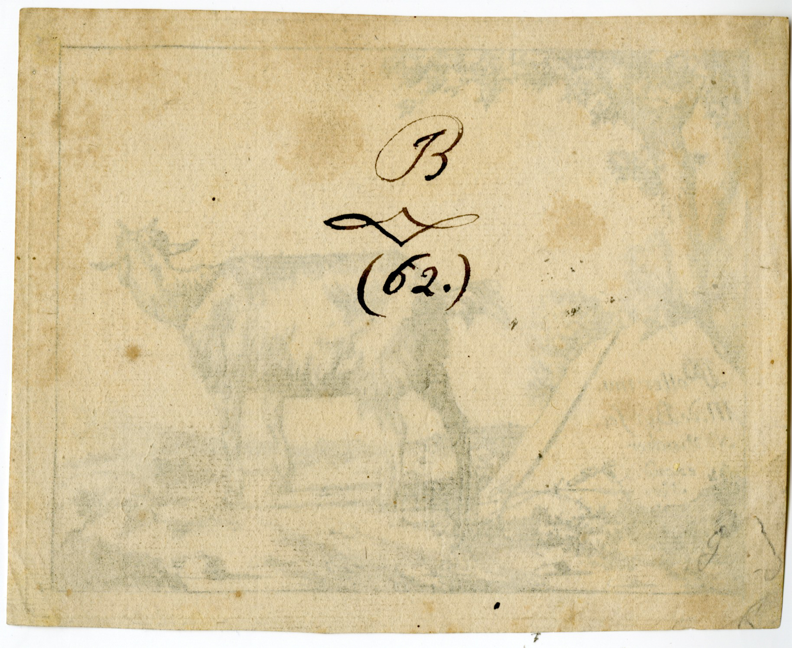 , Antique Master Print-GOAT-STANDING-REAR-de Bye-Potter-1657-1677, Pictura Antique Prints