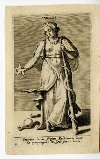 Antique Master Print-PROPOSOPOGRAPHIA-SANITAS-HEALTH-Galle-c.1585