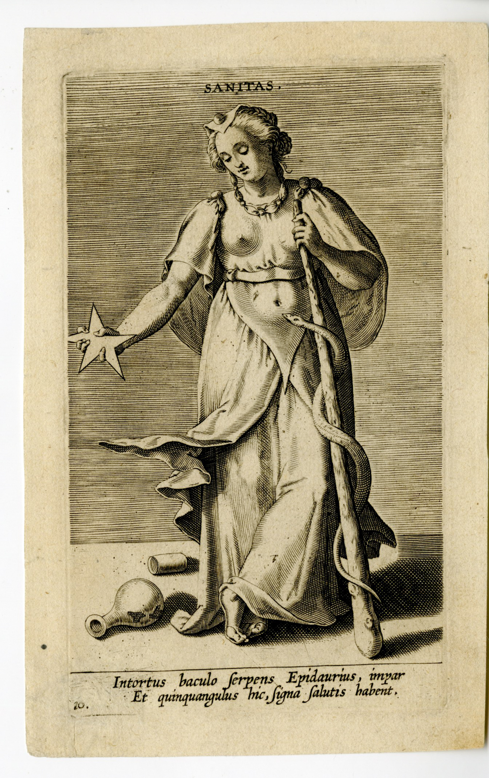 , Antique Master Print-PROPOSOPOGRAPHIA-SANITAS-HEALTH-Galle-c.1585, Pictura Antique Prints