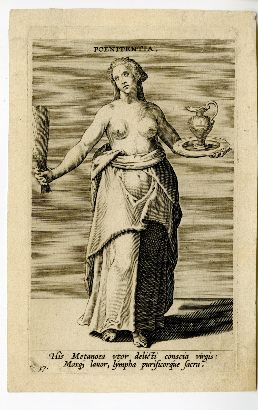 , Antique Master Print-PROPOSOPOGRAPHIA-POENITENTIA-REPENTANCE-Galle-c.1585, Pictura Antique Prints