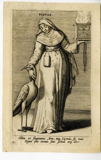 Antique Master Print-PROPOSOPOGRAPHIA-PIETAS-PIETY-Galle-c.1585