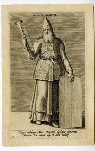 Antique Master Print-PROPOSOPOGRAPHIA-TIMOR DOMINI-FEARING GOD-Galle-c.1585