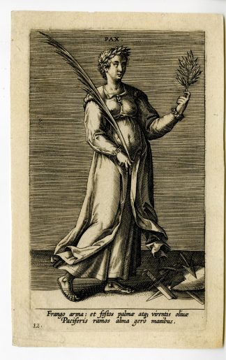 Antique Master Print-PROPOSOPOGRAPHIA-PAX-PEACE-Galle-c.1585