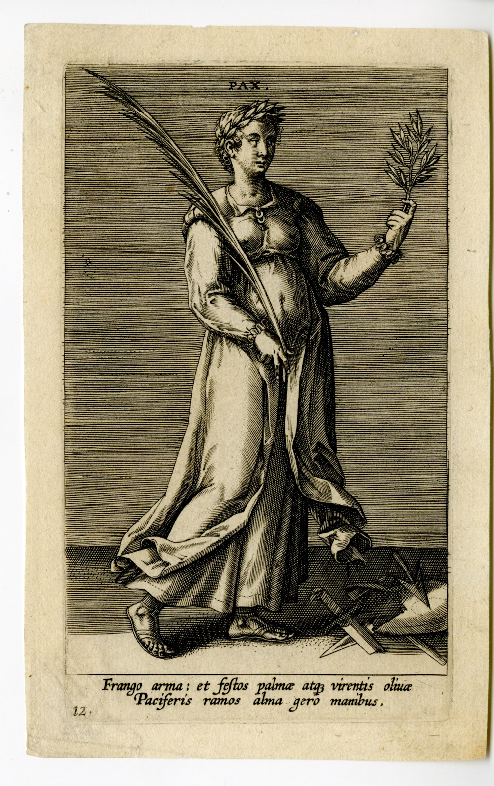, Antique Master Print-PROPOSOPOGRAPHIA-PAX-PEACE-Galle-c.1585, Pictura Antique Prints