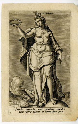 Antique Master Print-PROPOSOPOGRAPHIA-VICTORIA-VICTORY-Galle-c.1585