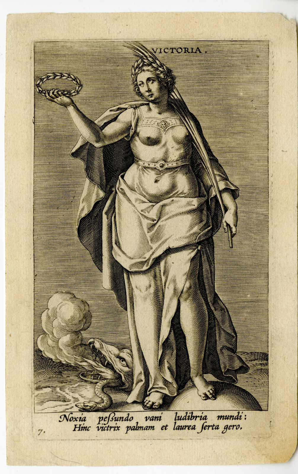 , Antique Master Print-PROPOSOPOGRAPHIA-VICTORIA-VICTORY-Galle-c.1585, Pictura Antique Prints