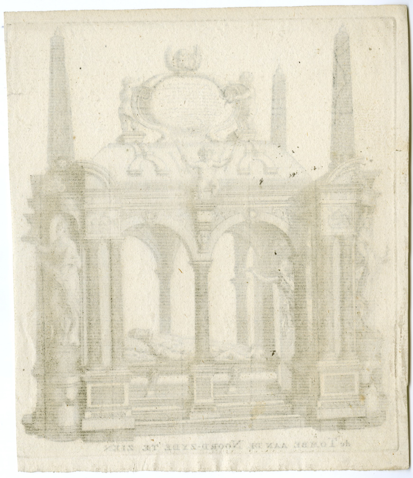 , Antique Master Print-TOMB-WILLIAM I-ORANGE-NIEUWE KERK-DELFT-Anonymous-18th c., Pictura Antique Prints