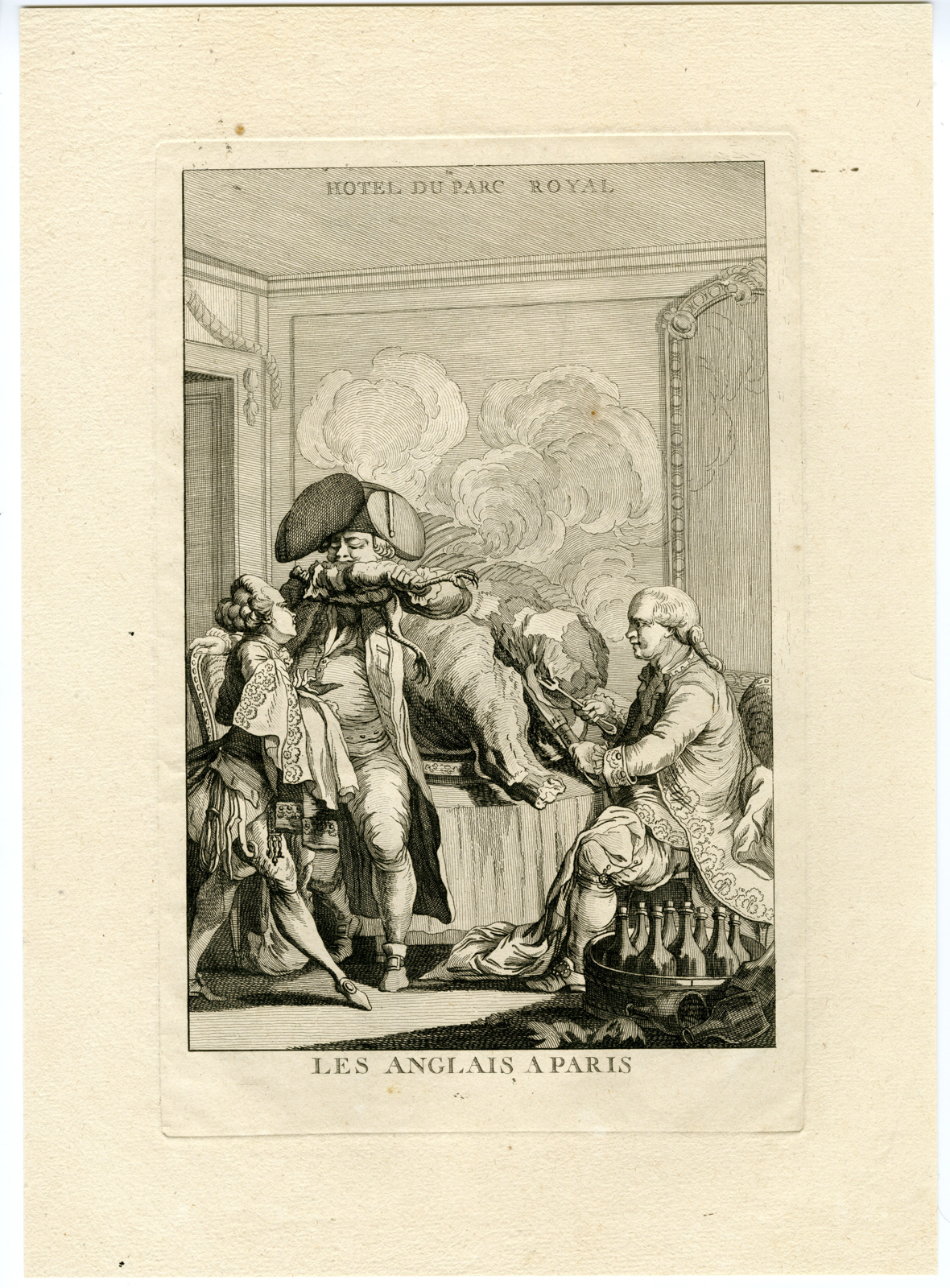 , Antique Master Print-SATIRE-COIFFURES-ENGLISHMAN-GLUTTONY-Darly-1776, Pictura Antique Prints