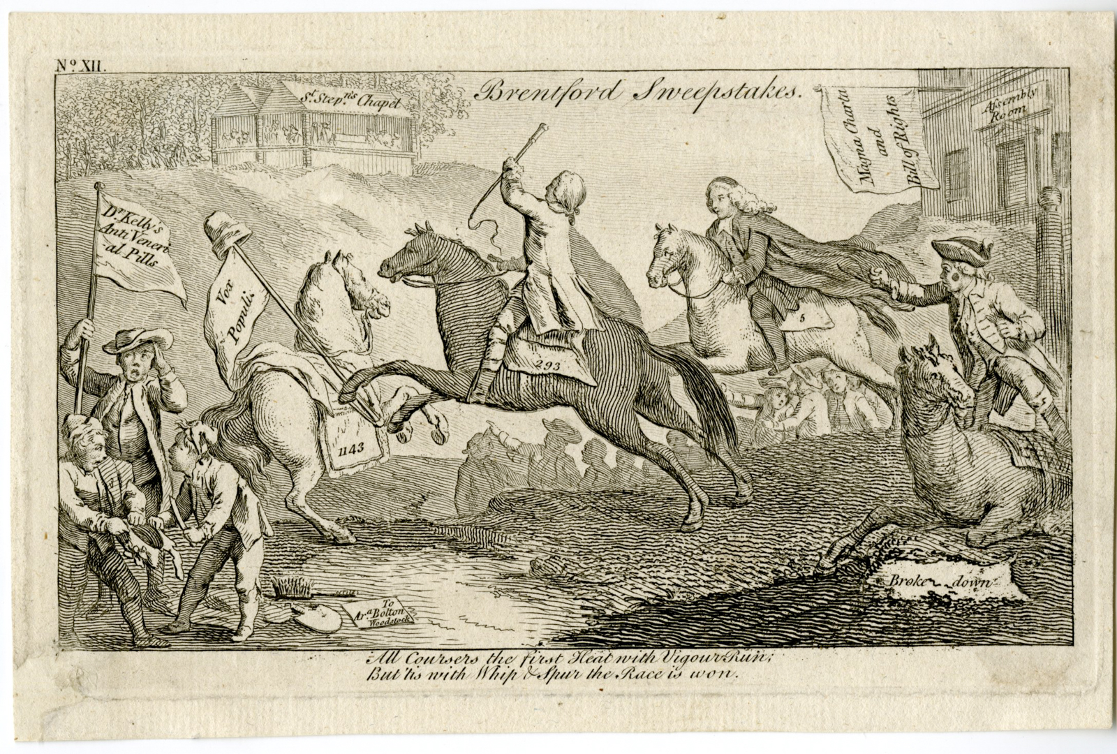 , Rare-Antique Print-BRENTFORD-SWEEPSTAKES-ELECTION-CARTOON-Anonymous-1769, Pictura Antique Prints