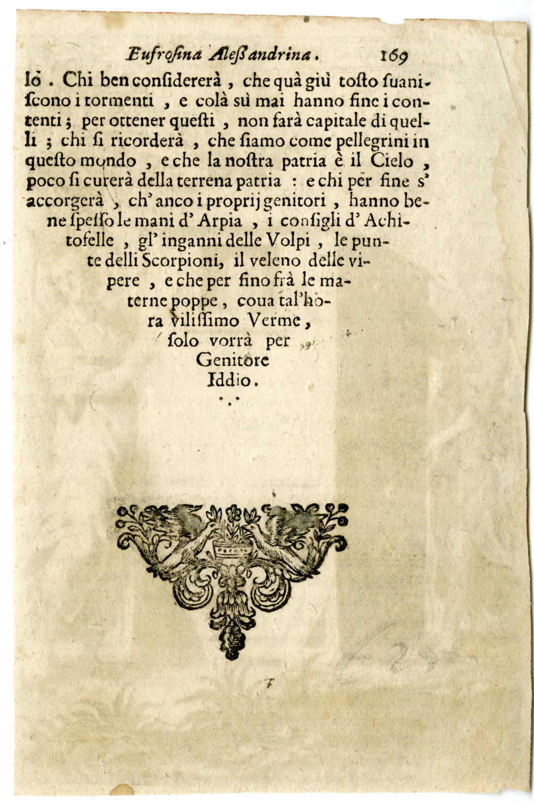 , Antique Master Print-SAINT EUPHROSYNE OF ALEXANDRAI-GRACES-PALM-Scotto-1572-1610, Pictura Antique Prints