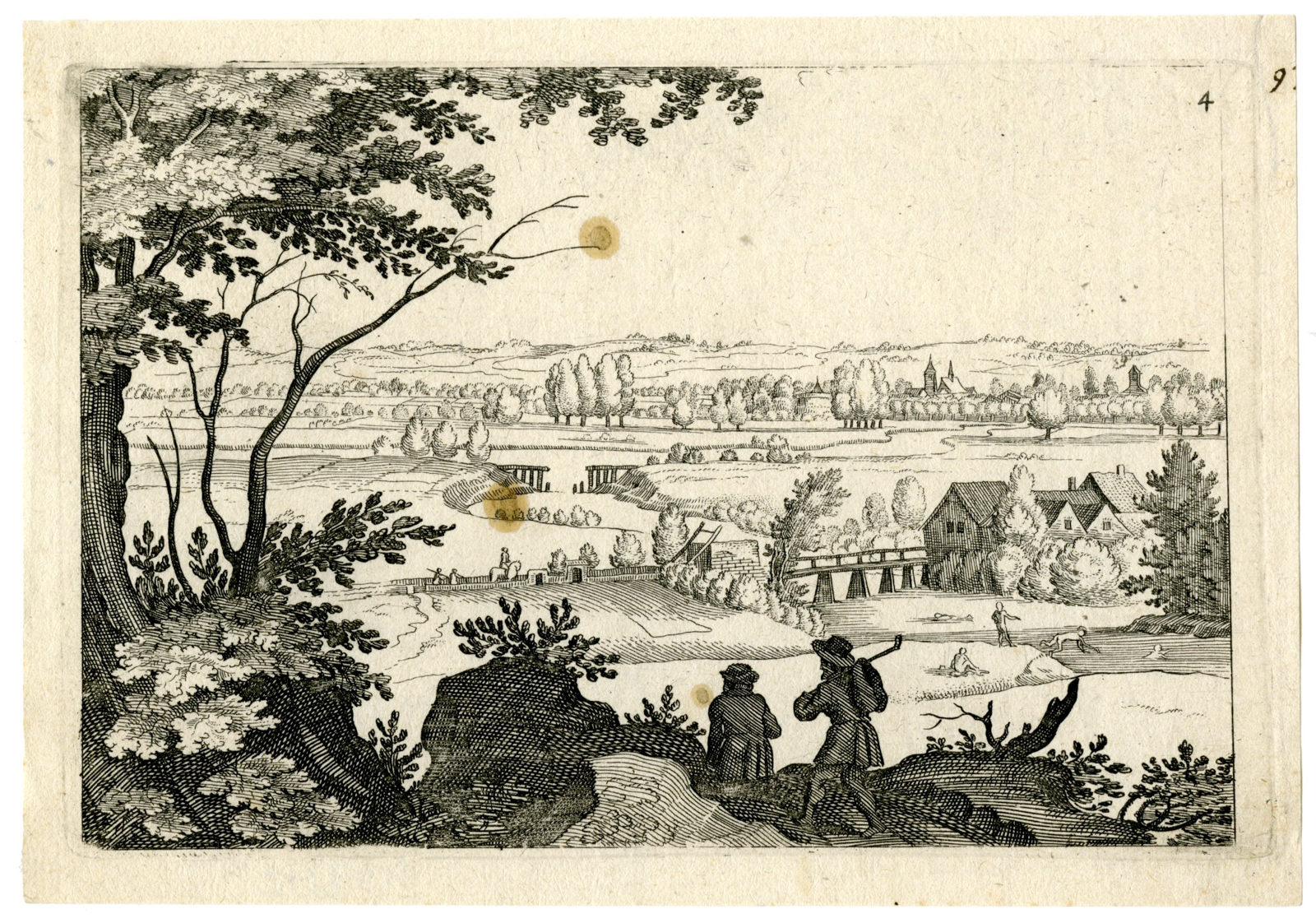 , Antique Master Print-LANDSCAPE-TOPOGRAPHIC-RURAL-VIEW-Merian-c.1620, Pictura Antique Prints