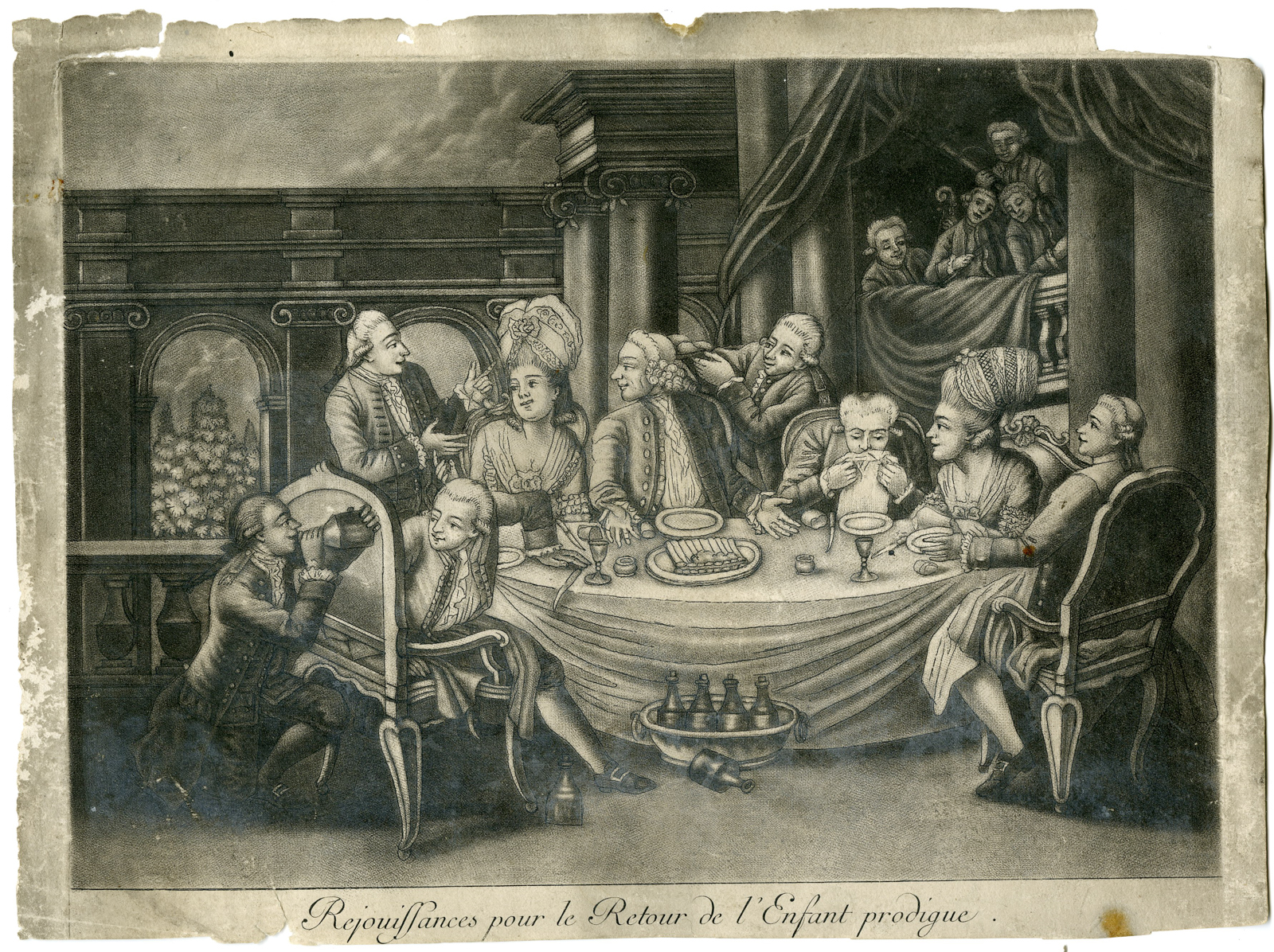 , Antique Master Print-RETURN OF THE PRODIGAL SON-Haid-18th c., Pictura Antique Prints