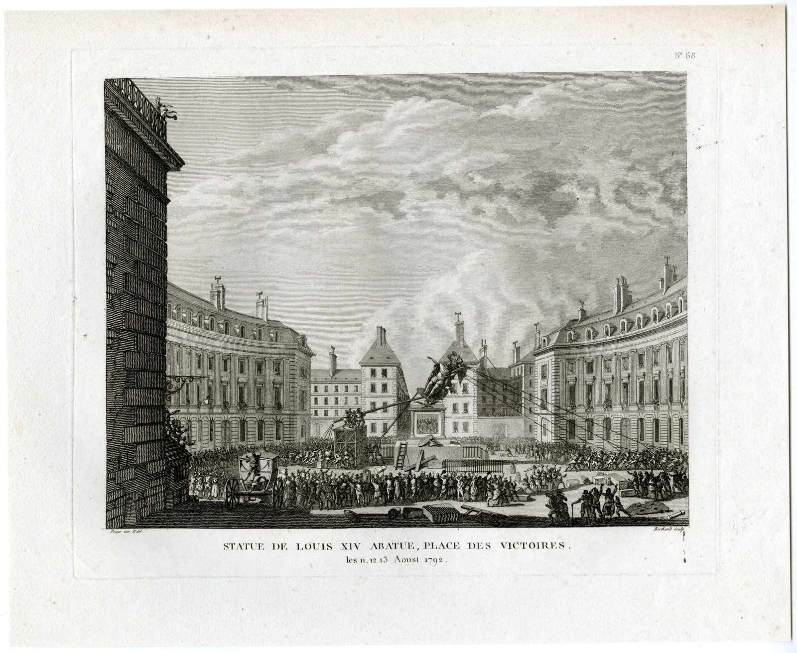 Pictura 04009 416x341 Antique Print-STATUE LOUIS XIV-TOPPLED-FRENCH REVOLUTION-Berthault-Prieur-1804