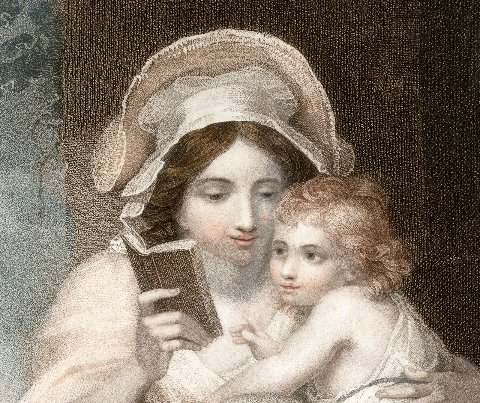 Pictura 04100 416x350 Antique Master Print-MOTHER-EDUCATION-TEACH-READ-CHILD-Bond-Singleton-1793 - Image 3
