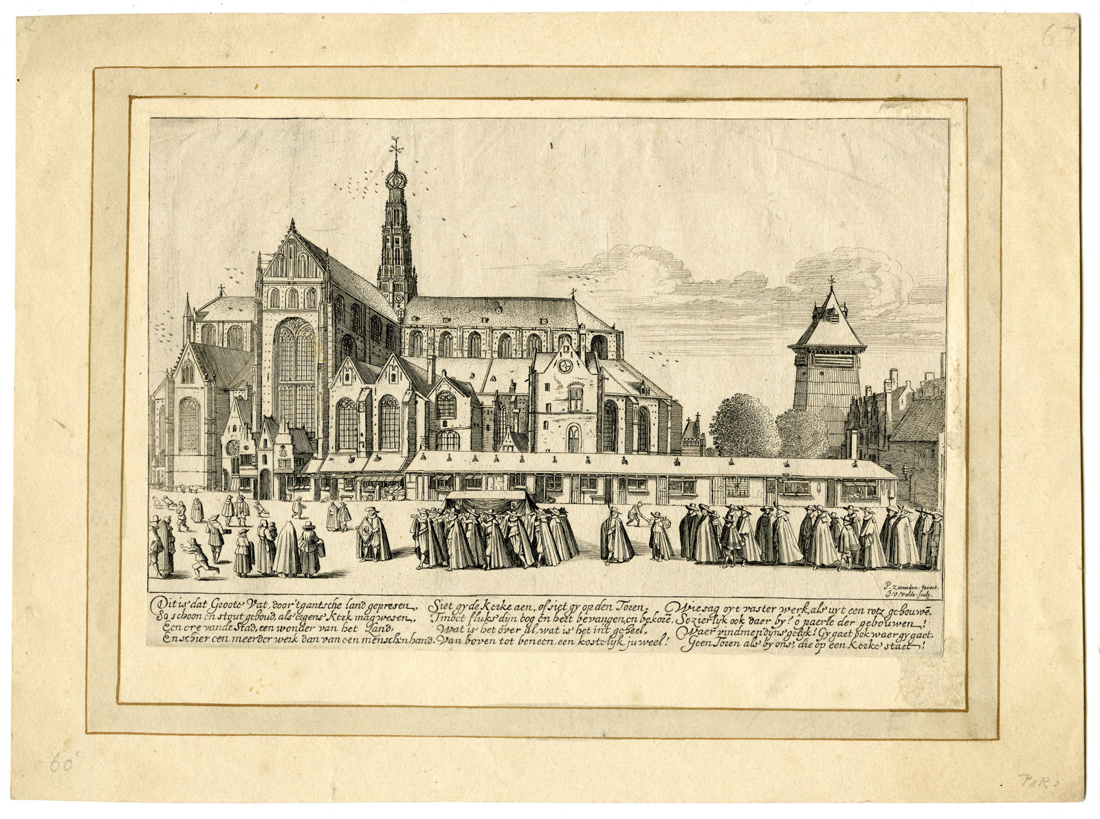 , Antique Print-van de Velde-Saenredam-1628, Pictura Antique Prints