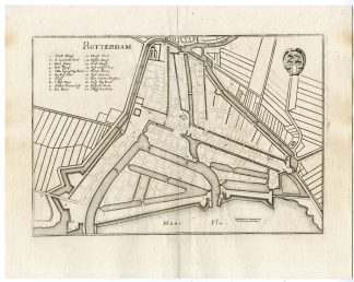 Antique Map-ROTTERDAM-Merian-c.1677