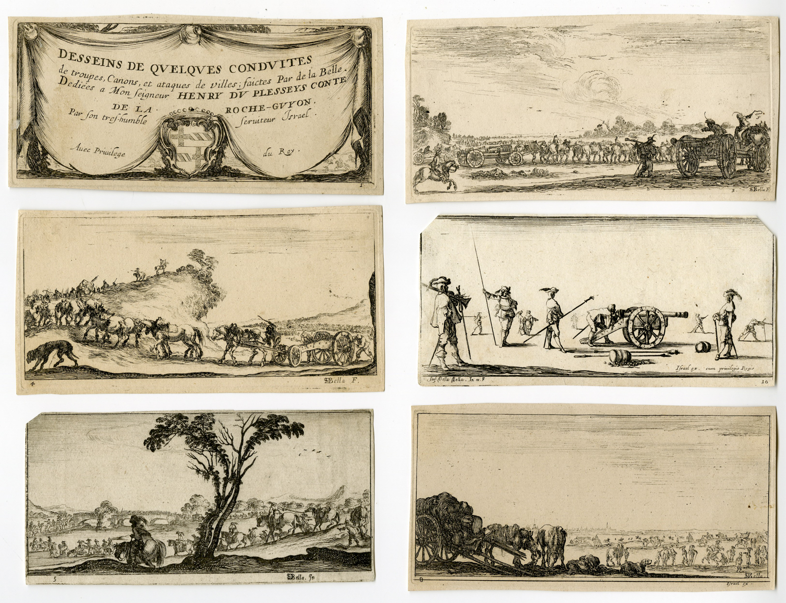 , Various prints-Stefano Della Bella-c.1650, Pictura Antique Prints