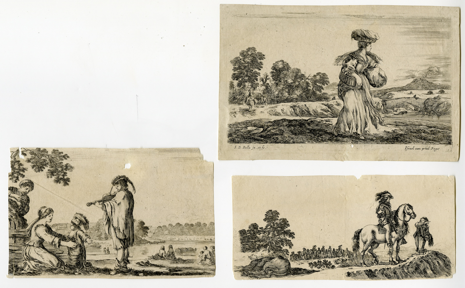, Various prints-Stefano Della Bella-c.1650, Pictura Antique Prints