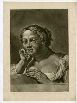 Antique Print-PORTRAIT-WOMAN-Haid-Piazzetta-c.1750