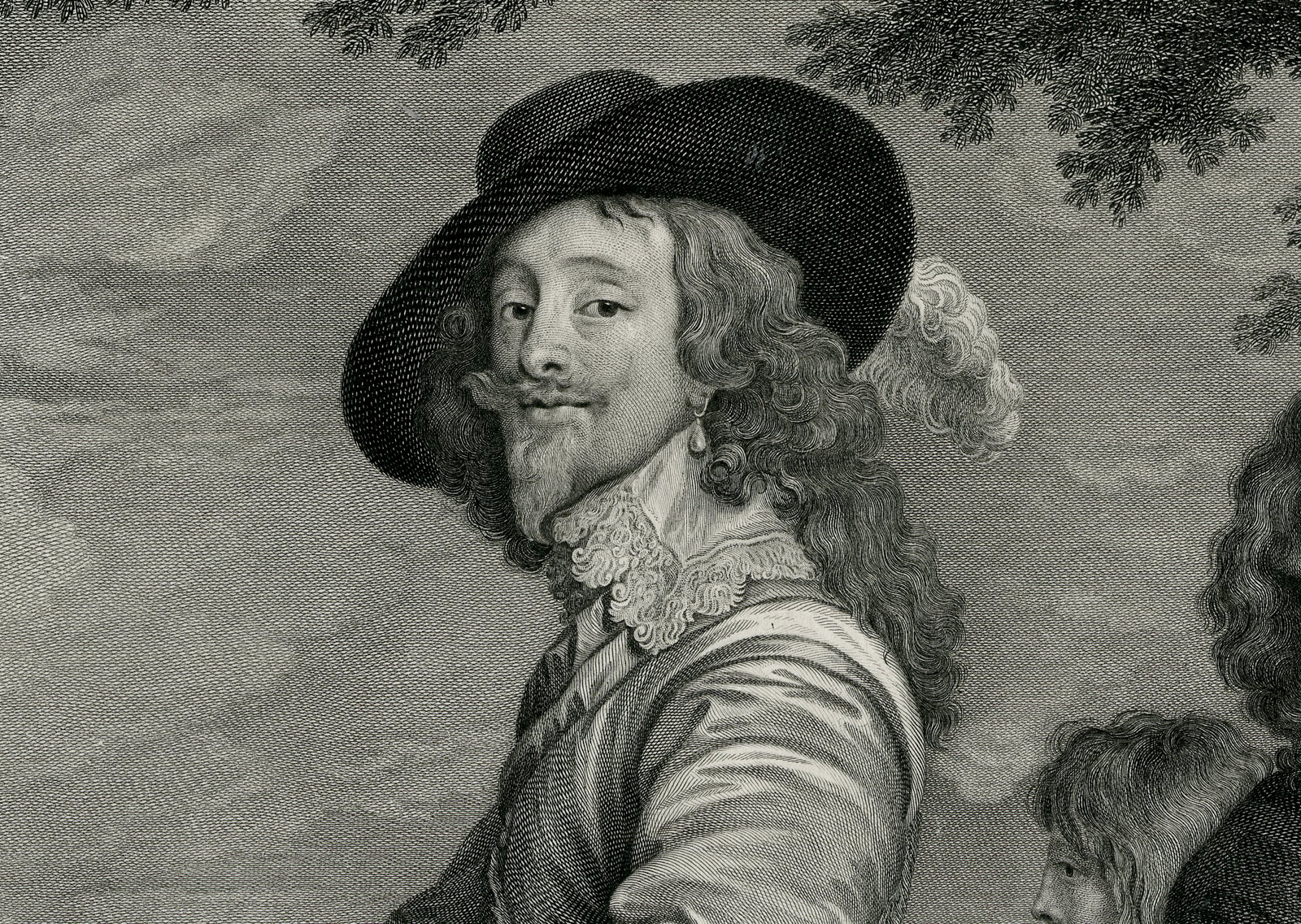 , Antique Master Print-CHARLES-I-DUKE-OF-HAMILTON-Strange-Van Dyck-1782, Pictura Antique Prints