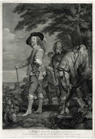 Antique Master Print-CHARLES-I-DUKE-OF-HAMILTON-Strange-Van Dyck-1782