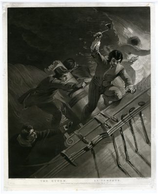 Antique Master Print-THE-STORM-LA-TEMPETE-Ward-Stothard-1798