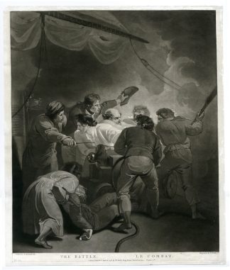 Antique Master Print-THE-BATTLE-LE-COMBAT-Ward-Stothard-1798