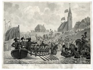Antique Master Print-WILLEM-I-SCHEVENINGEN-ARRIVAL-Van Senus-Kamphuijsen-1813