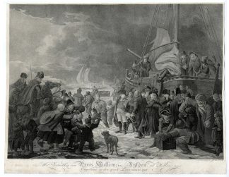 Antique Master Print-DEPARTURE-WILLEM-V-SCHEVENINGEN-Bemme-Langendijk-1795