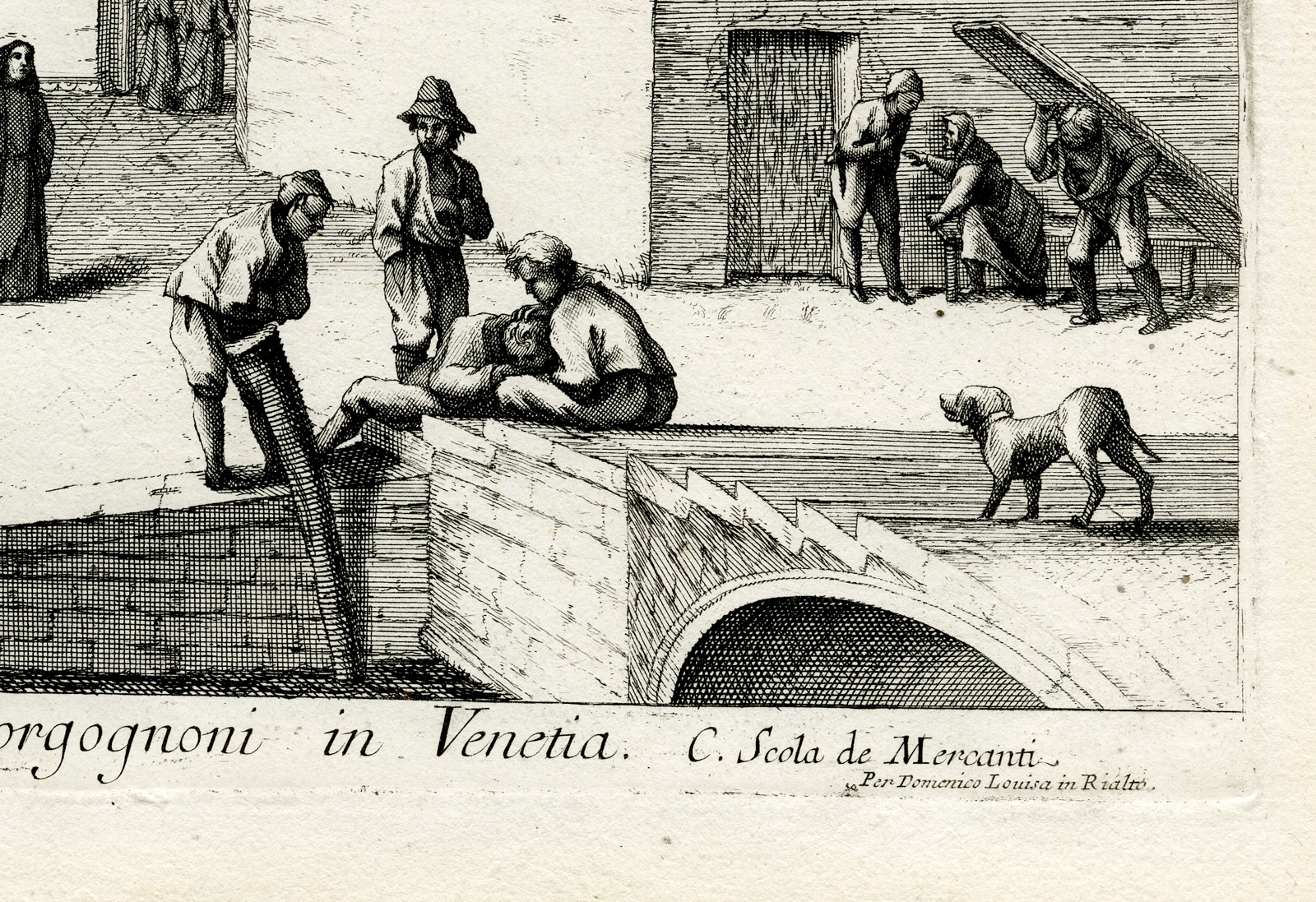 , Antique Master Print-VEDUTA-MADONNA-DELL-ORTO-VENICE-Zucchi-Valeriani-1720, Pictura Antique Prints