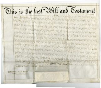 Antique Drawing-LAST-WILL-PROBATE-JOHN-WILKINSON-Anonymous-1860