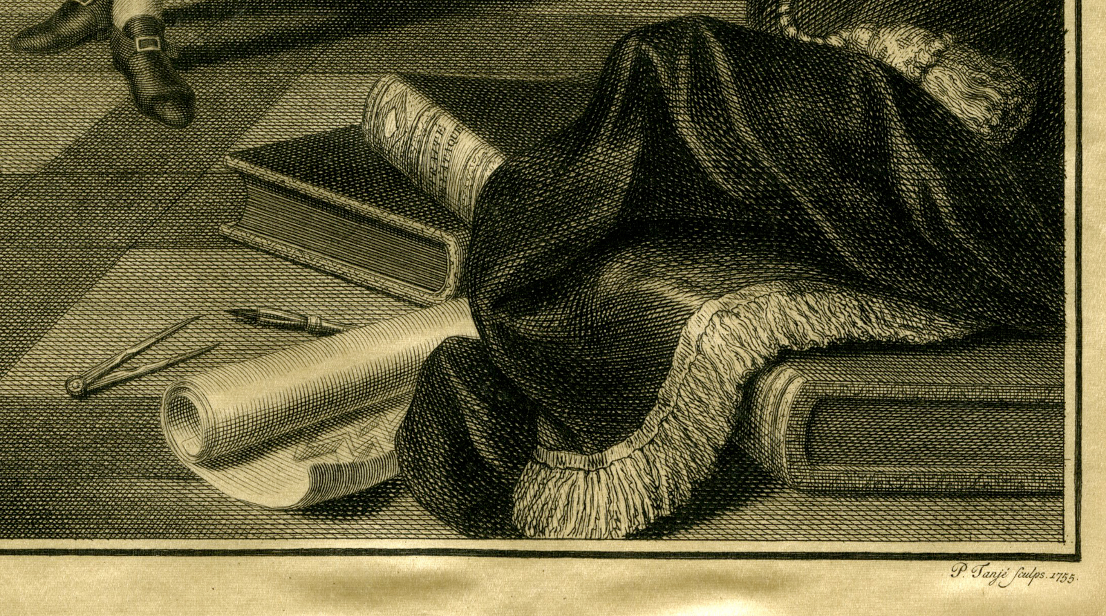 , Antique Master Print-ON SILK-WILLEM-V-PRINCE-OF-ORANGE-Tanje-De la Croix-1755, Pictura Antique Prints