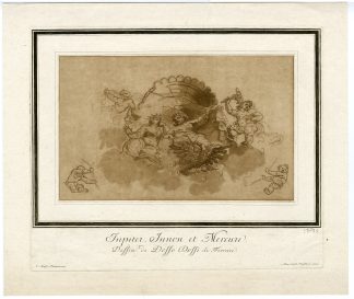 Antique Master Print-JUPITER-JUNON-MERCURE-NO.35-Prestel-Caravaggio-1777