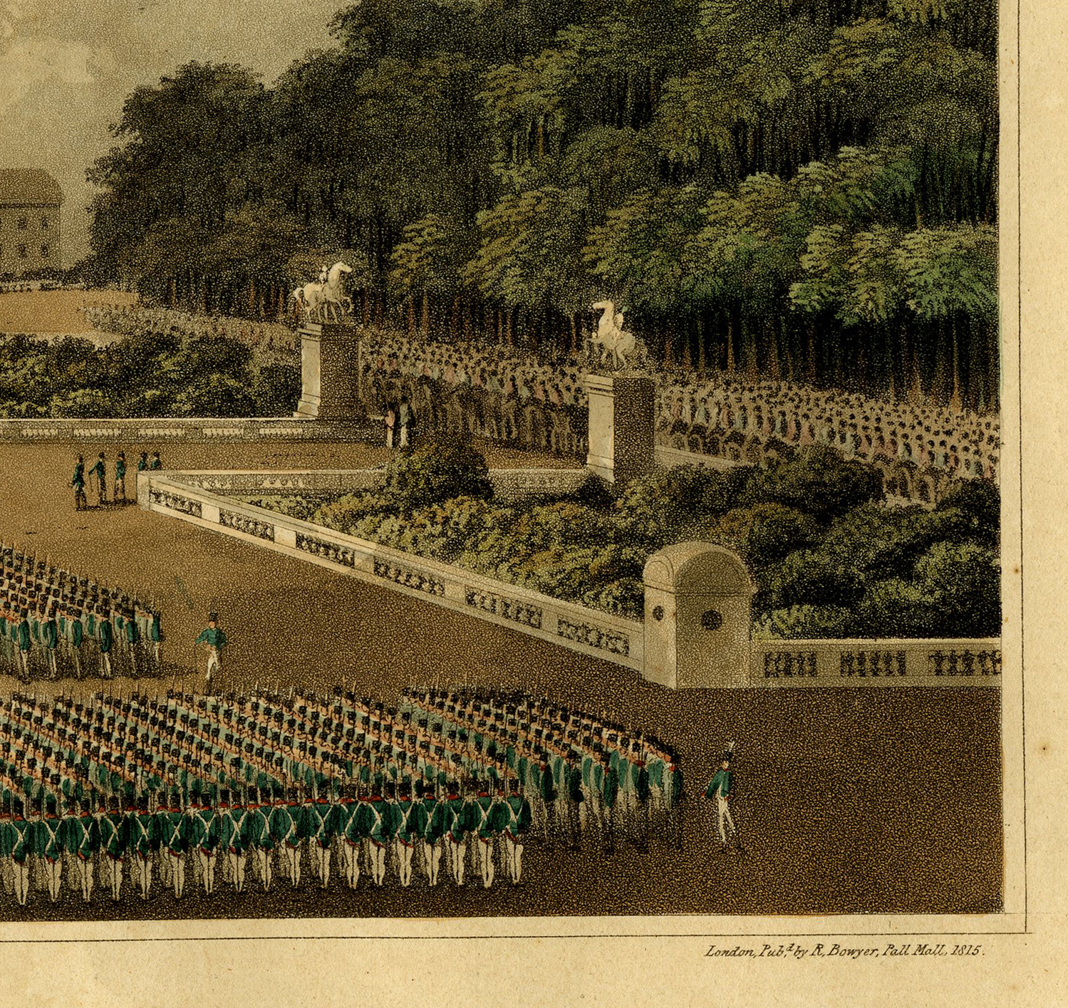 , Antique Print-TE-DEUM-ALLIED-ARMIES-PLACE-LOUIS-XV-PARIS-Bowyer-1815, Pictura Antique Prints